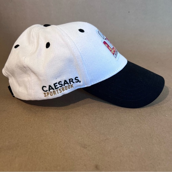 NWOT Super Bowl LIX White Black Caesars Sportsbook  Cap Hat 2XL 100% Cotton - Picture 2 of 8